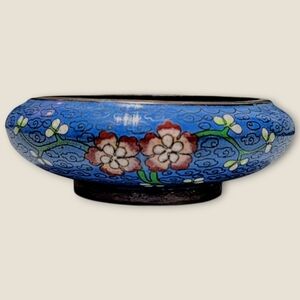 Chinese Cloisonne Small Trinket Bowl Hand Crafted